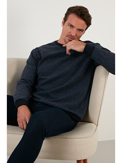 Buratti Slim Fit Bisiklet Yaka Pamuklu Büyük Beden Kazak 456201 - S000000790-23093