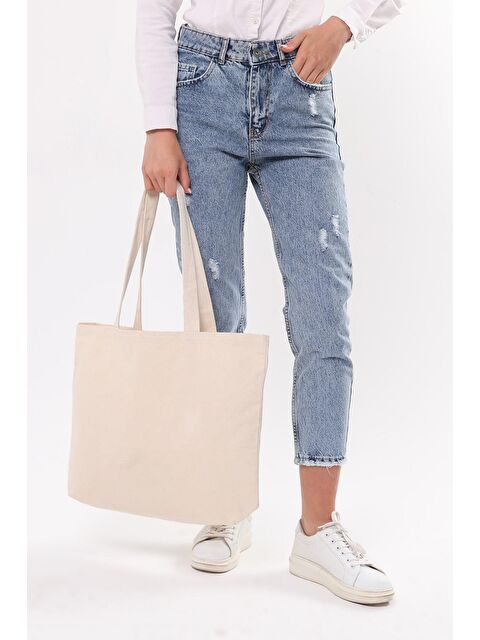 Bagg Kanvas Alt Körüklü Yatay Bez Çanta - S000155008-19966