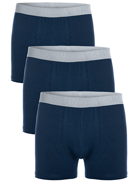 Tolin Erkek 3 lü Pamuklu Elastanlı Renkli Boxer Seti 4147 - S000413202-21164