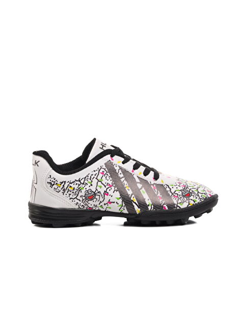 Ayakmod Beyaz Çocuk Halı Saha Ayakkabısı Örümcek F