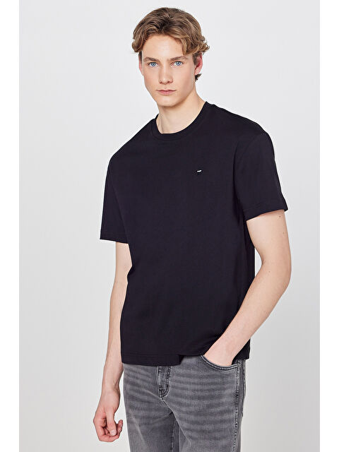 Wrangler Regular Fit Bisiklet Yaka %100 Pamuk Siyah Tişört