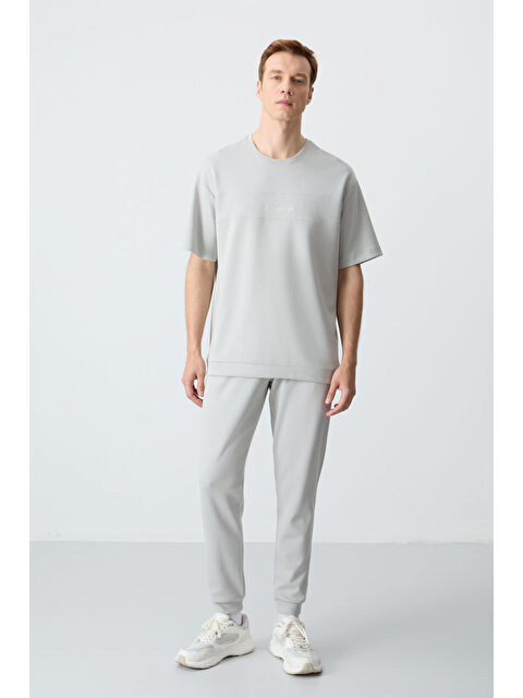 Air Jones Taş Pamuklu Kalın Yumuşak Dokulu Oversize  Fit Basic Erkek Eşofman Takım - 85261 - S000330206-25636