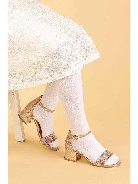 Kiko Kids Elinor Çatlak Günlük Kız Çocuk 3 Cm Topuklu Sandalet Abiye Ayakkabı - S000003061-20015