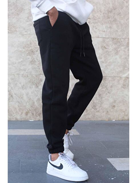 Madmext Siyah Şardonlu Basic  Eşofman Altı 5482 - S000014707-19351