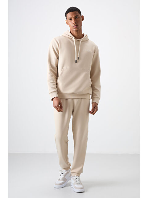 Air Jones Pamuklu Kalın Yumuşak Dokulu Comfort Fit Nakışlı Erkek Eşofman Takım - 85255 - S000191332-19928