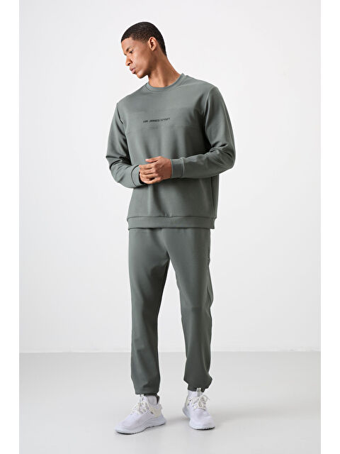 Air Jones Pamuklu Kalın Yumuşak Dokulu Comfort Fit Baskılı Erkek Eşofman Takım - 85253 - S000191350-18547