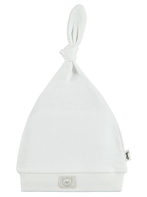 Civil Baby Ayıcık Kafası Tepeden Bağlamalı Unisex Bere - Beyaz