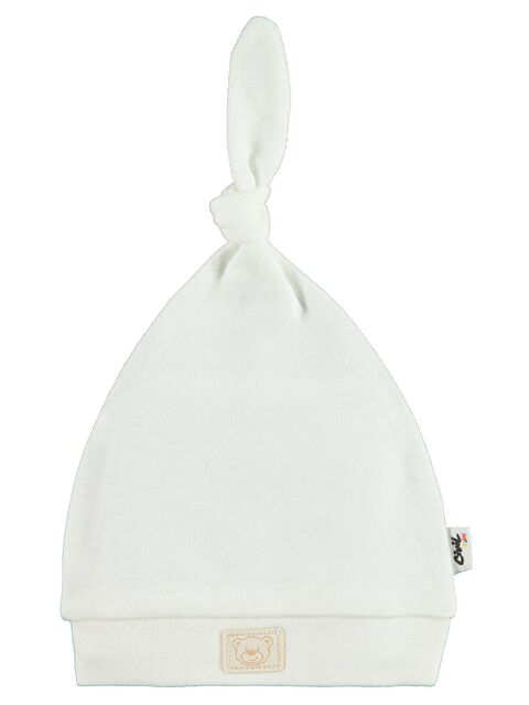 Civil Baby Ayıcık Kafası Tepeden Bağlamalı Unisex Bere - Ekru