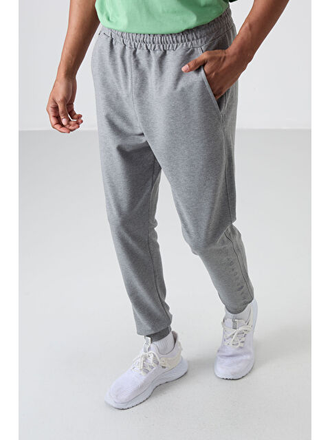 Tommylife Gb Melanj Pamuk Yumuşak Dokulu Standart Fit Nakışlı  Eşofman Alt - 82133 - S000197490-74