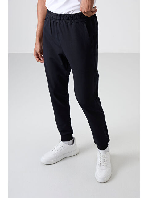 Tommylife Lacivert Pamuk Yumuşak Dokulu Standart Fit Nakışlı  Eşofman Alt - 82133 - S000197490-21164