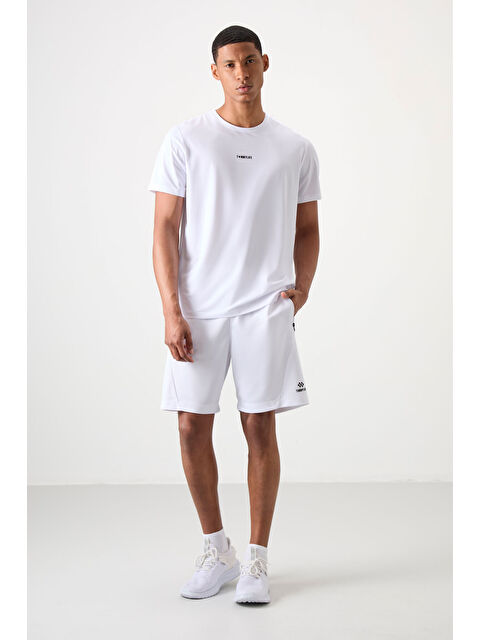 Tommylife Beyaz Polyester Kalın Yumuşak Comfort Fit Erkek Şort - 81273 - S000197529-20063