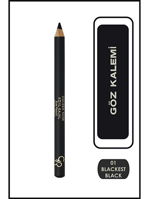 GOLDEN ROSE Kohl Kajal Eye Pencil 01 Blackest Black Göz Kalemi 1,4 g - S000374628-19351