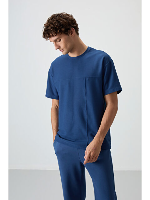 Air Jones Waffle İnterlok Yüzeyi Dokulu  Fit Basic Erkek Tişört - 88380 - S000160690-19393