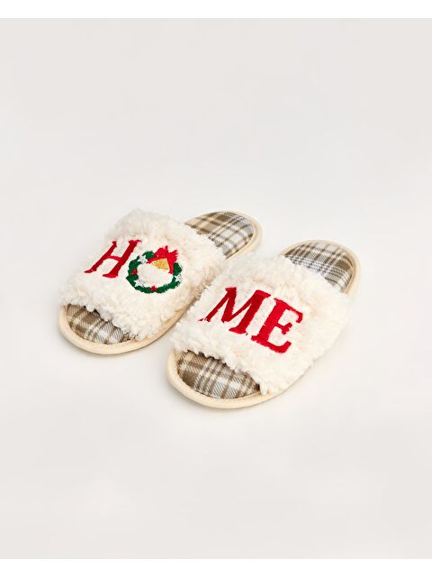 Chirpy Kadın Nakış Desenli Ev Terliği - HEU - S000252890-37198