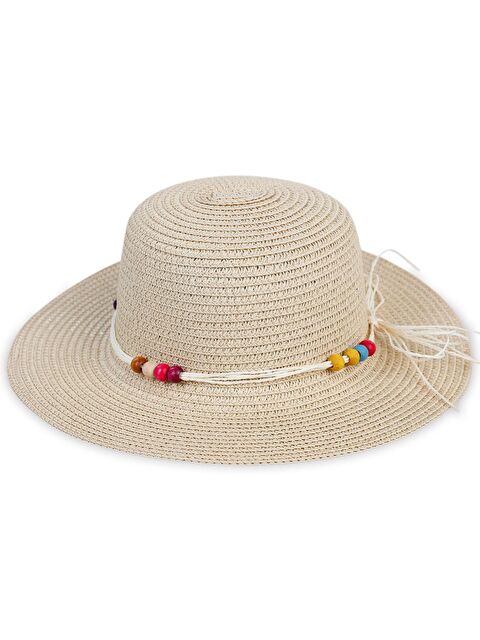 Civil Girls 6-9 Yaş Bej Hasır Şapka - S000200636-19928