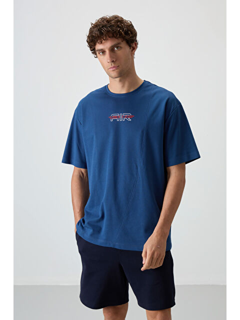 Air Jones Pamuklu Kalın Yüzeyi Dokulu  Fit  Baskılı Erkek Tişört - 88372 - S000161501-19393