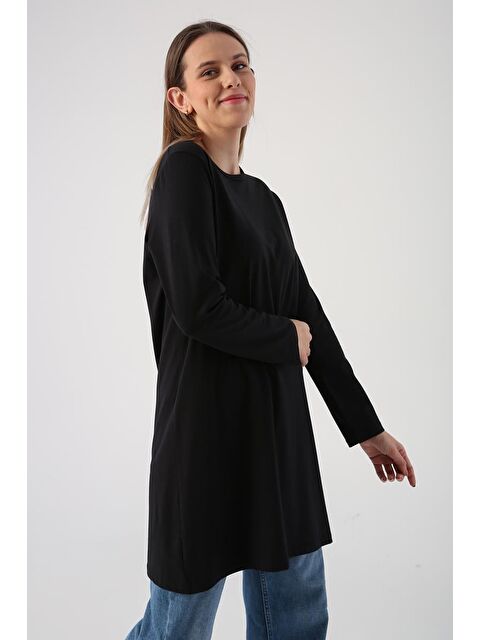 ALLDAY Siyah Basic Pamuklu Süprem Sweat Tunik - S000037424-19351