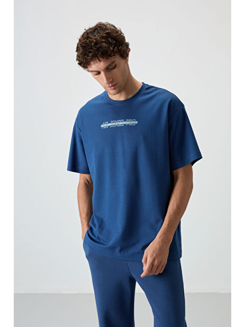 Air Jones Pamuklu Kalın Yüzeyi Dokulu  Fit  Baskılı Erkek Tişört - 88365 - S000160674-19393