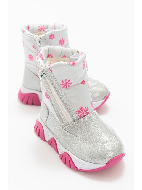 Mnpc Kız Çocuk Gümüş Simli Rugan Deri Suya Dayanıklı Günlük Bot - S000446386-18105