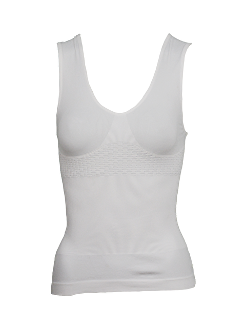 C&City C15012 Dikişsiz Toplarlayıcı Atlet Beyaz - S000222288-20063