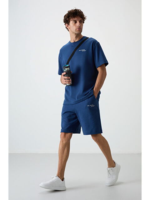 Air Jones Pamuklu Kalın Yumuşak Dokulu  Fit Nakışlı Şortlu Takım - 85250 - S000160635-29672