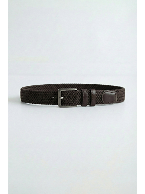 Abluka Online Erkek Elastik Örgü Kemer Koyu Kahve - S000508939-29704