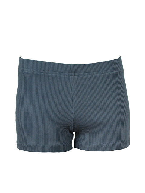 C&City Kadın Fitilli Örme Kısa Boxer 930 Füme - S000223020-33408