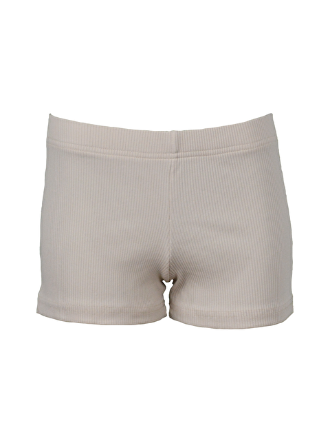 C&City Kadın Fitilli Örme Kısa Boxer 930 Bej - S000223020-19928