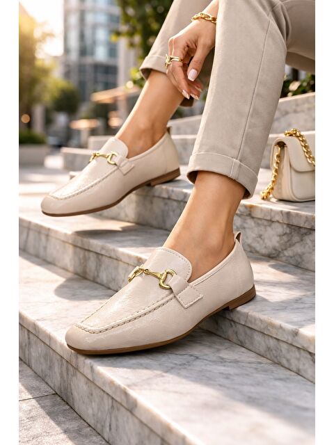 MODAFRATO K-311 Rahat Taban Kadın Babet Günlük Rok Ayakkabı Hafif ve Rahat Kalıp - S000514464-19966