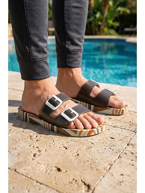 Gezer Erkek Yazlık Rahat Taban Havuz Plaj Banyo Günlük Terlik