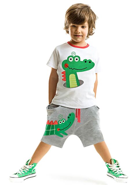 Denokids Timsah Baggy Şort Takım - S000009458-23173