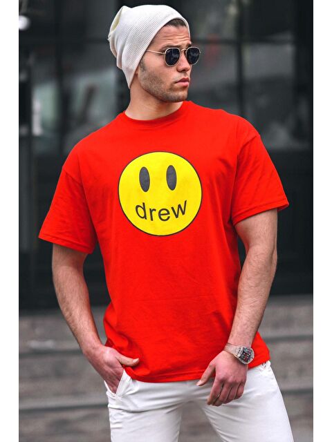 Madmext Kırmızı Erkek %100 Pamuk Tişört 5206 - S000017268-20045