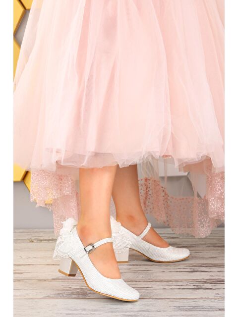Kiko Kids Cara Çupra Günlük Kız Çocuk 4 Cm Topuklu Abiye Ayakkabı - S000010076-17219
