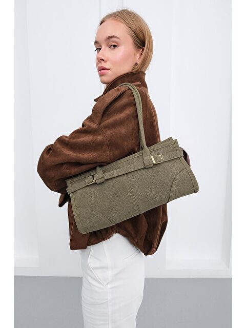 Shulebags Enyola Bowling Vintage Süet Çanta Vizon - S000449695-26429