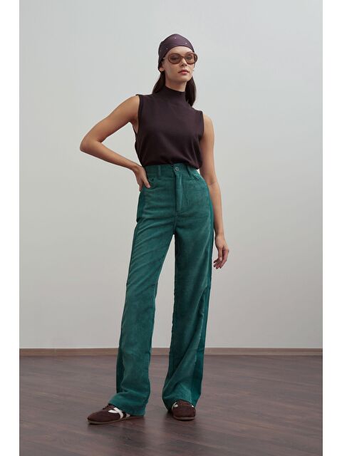 ALLDAY Yeşil-Kumaş Mixli Pantolon - S000334120-18194