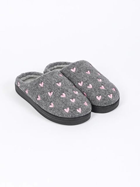 Chirpy Kadın Kalp Desenli Ev İçi Ayakkabı - Herz - S000506024-20600