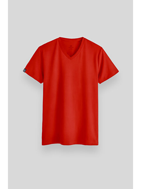 Tommylife Fiesta Basic Kısa Kol Standart Kalıp V Yaka Erkek Tişört - 87912 - S000027059-20043