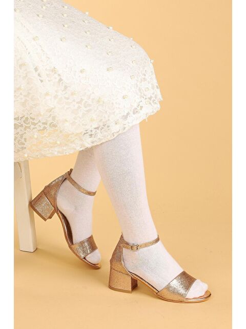 Kiko Kids Alexa Günlük Kız Çocuk 4 Cm Topuklu Sandalet Abiye Ayakkabı - S000003063-20015