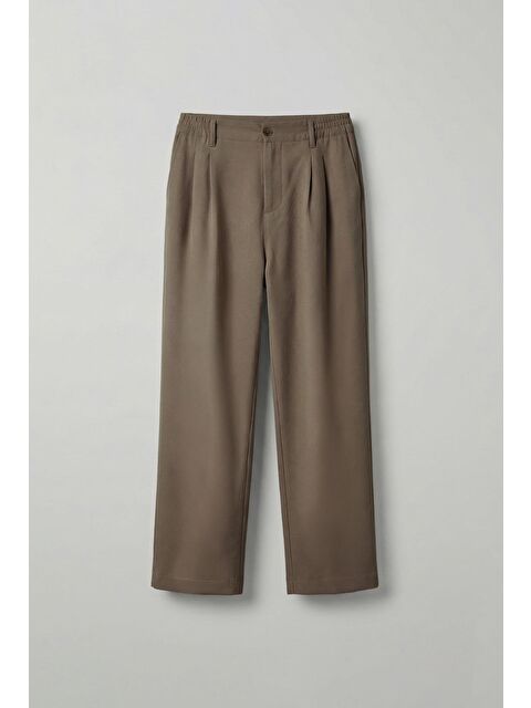 Abluka Online Erkek Baggy Fit Beli Lastikli Pantolon Kahverengi - S000378093-19413