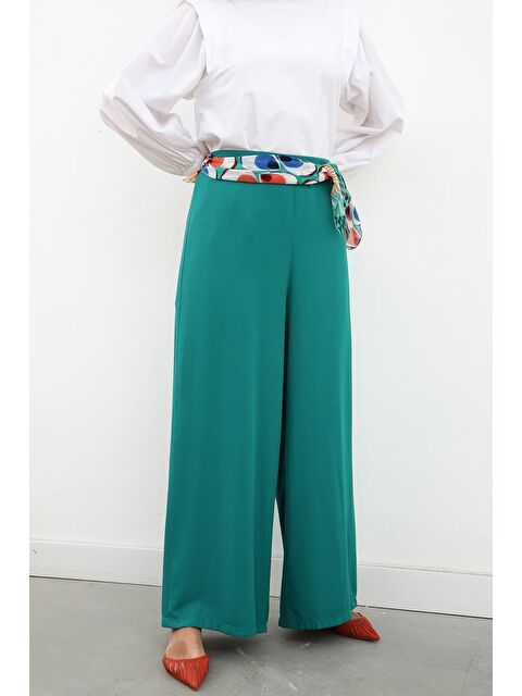 ALLDAY Zümrüt Yeşili Bol Paça Pantolon - S000027179-18709