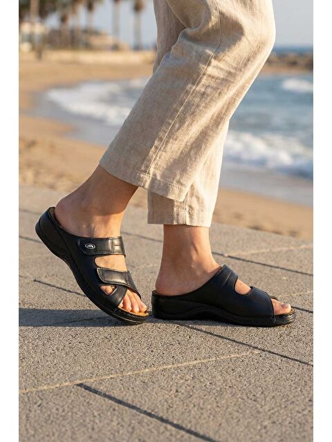 Paleng Gezer Kadın Ayarlanabilir Hakiki Deri Terlik - S000181140-17308