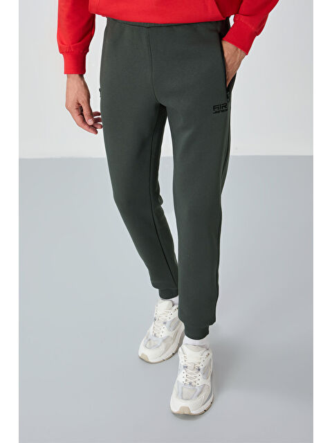 Air Jones Cesar Haki Fermuar Cepli Şardonlu Jogger  Erkek Jogger Eşofman Altı - 84929 - S000083579-18547