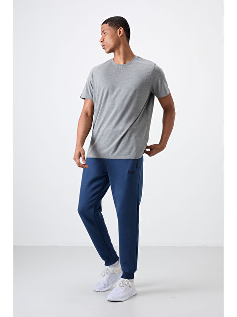 Air Jones Cesar İndigo Fermuar Cepli Şardonlu Jogger  Erkek Jogger Eşofman Altı - 84929 - S000083579-23093