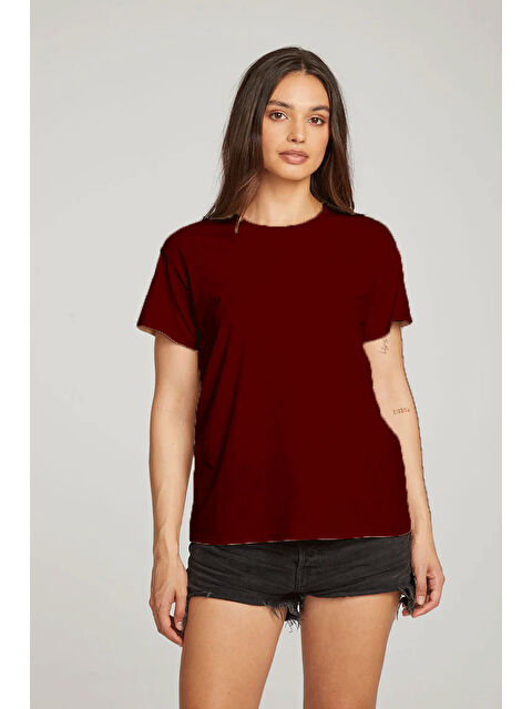 Süperlife Kadın Bisiklet Yaka Standart &Regular Fit Tişort spr21yk30 - S000014647-19951