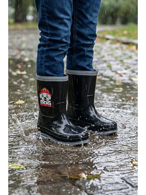 Gezer Erkek Çocuk Kışlık PVC Su Gecirmez İçinde Harici Çıkarılabilir Çoraplı Yağmur Bot Çizme - S000465426-19351
