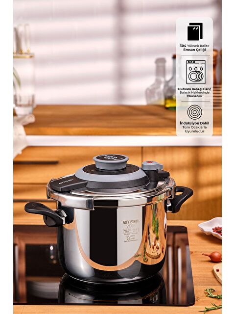 Emsan Vera Düdüklü Tencere 6 Litre Siyah - S000397135-37287