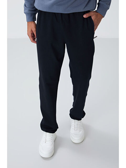 Tommylife Lacivert Fermuar Cepli Dar Kalıp Klasik Paça Erkek Eşofman Alt - 84669 - S000032314-21164