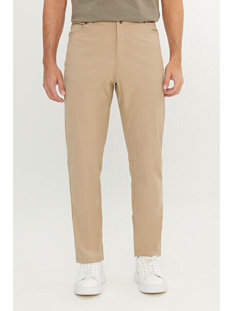 Altınyıldız Classics Erkek Bej 360 Her Yöne Esneyen Slim Fit Dar Kesim 5 Cep Casual Pantolon - S000403282-19928