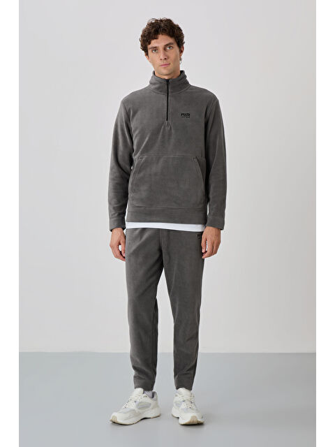 Air Jones Carol Koyu Gri Polar Erkek Eşofman Takım - 85226 - S000080428-29351