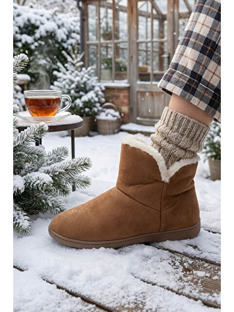 Gezer Kadın Kışlık İçi Pelüşlü Rahat Taban Ev Bahçe Panduf Bot - S000435005-29704